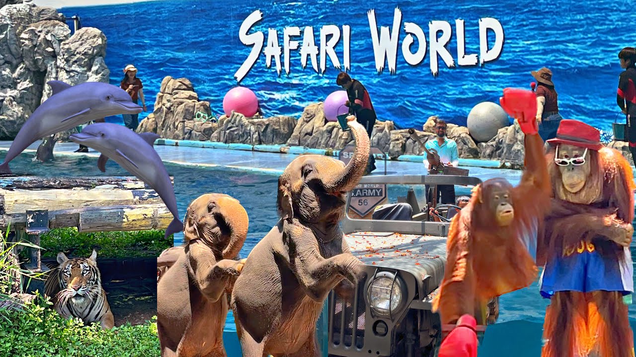 Safari World and Marine Park in Bangkok with wild animals